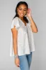 Avril Flutter Sleeve V-Neck Top - Vanilla sold by Buddy Love