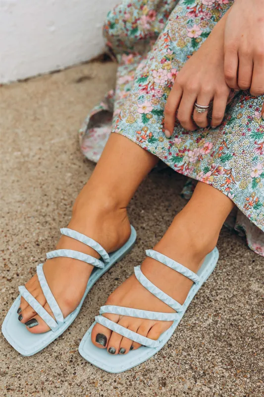 Skyler Studded Sandal - Blue made by Buddy Love