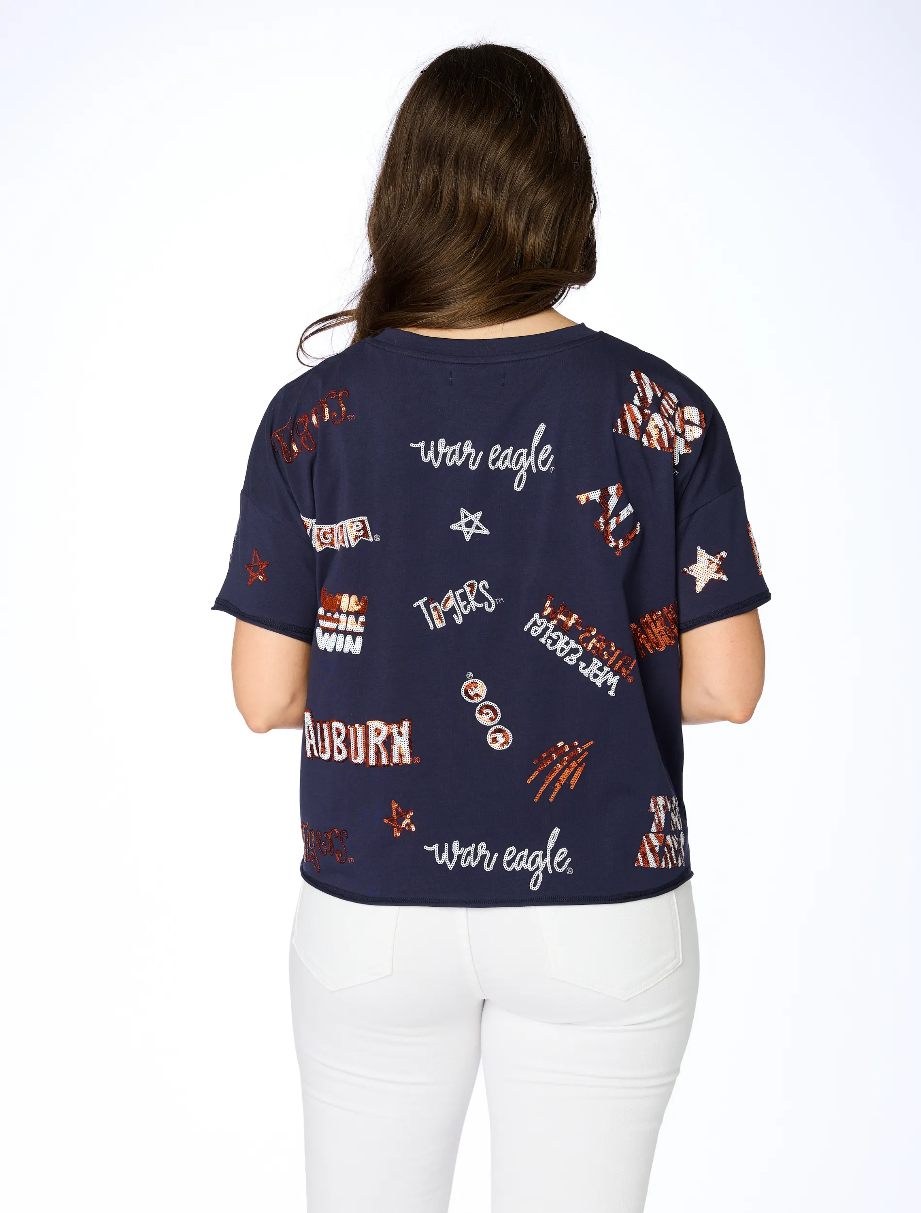 The Auburn Sequin Spirit Tee sold by Buddy Love product image thumbnail 2