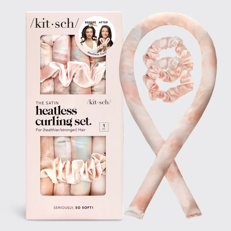 Satin Heatless Curling Set - Sunset Tie Dye sold by Buddy Love