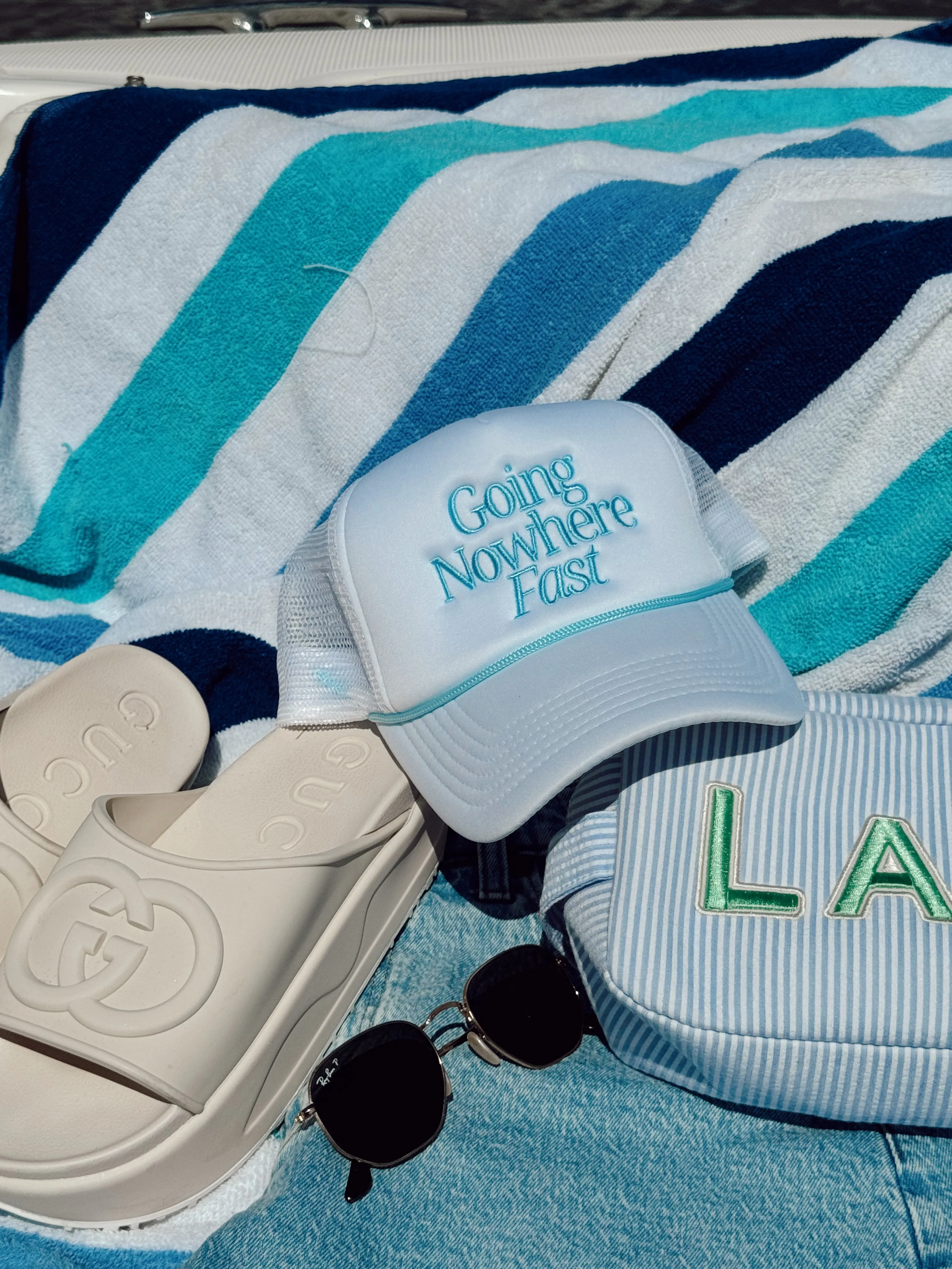 Going Nowhere Fast - White Foam Trucker Hat sold by Buddy Love product image thumbnail 3