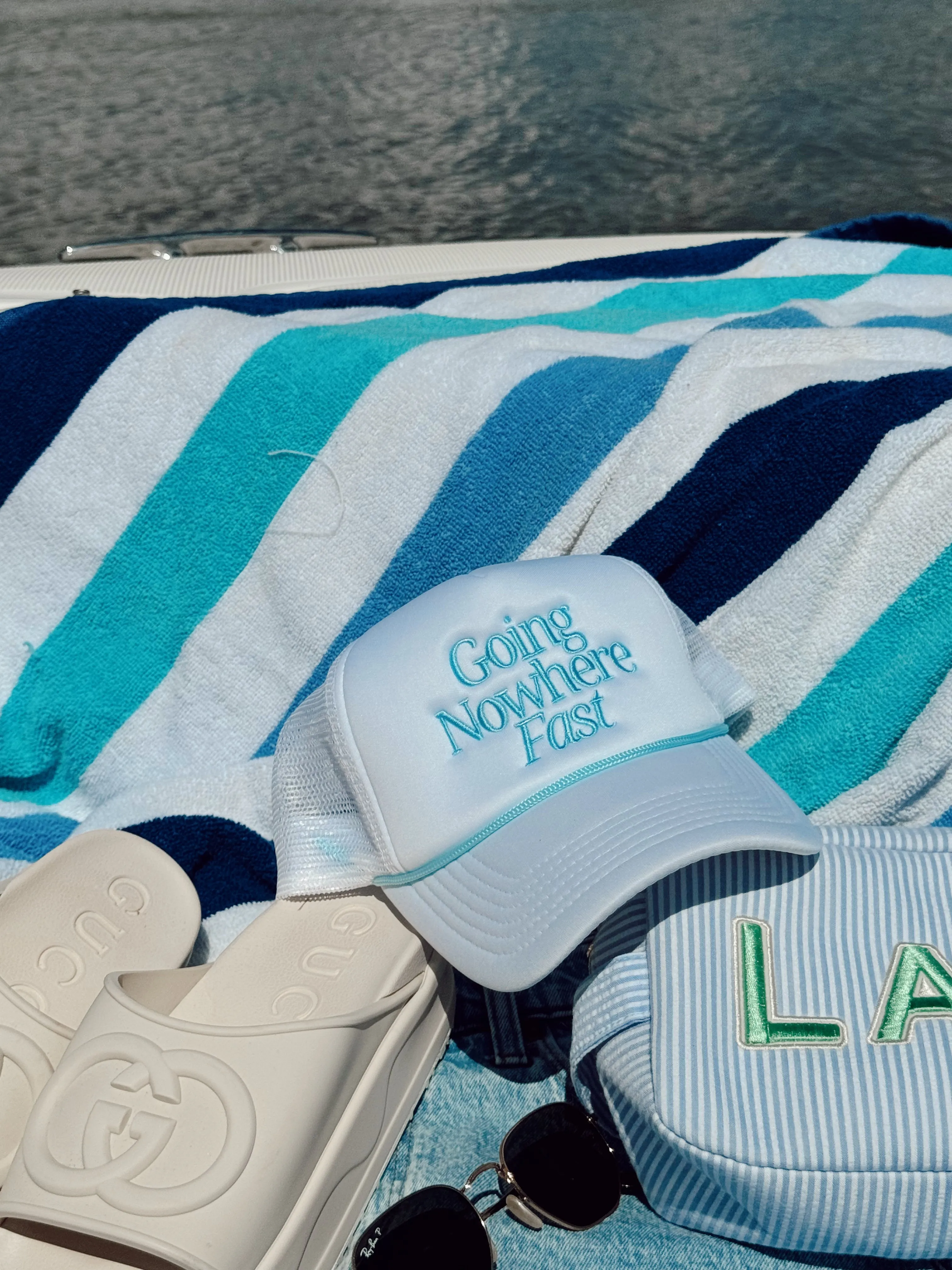 Going Nowhere Fast - White Foam Trucker Hat sold by Buddy Love product image thumbnail 5