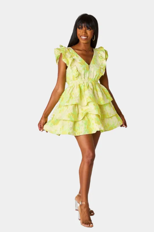 Hudson Elastic Waist Mini Dress - Lemon Crush sold by Buddy Love
