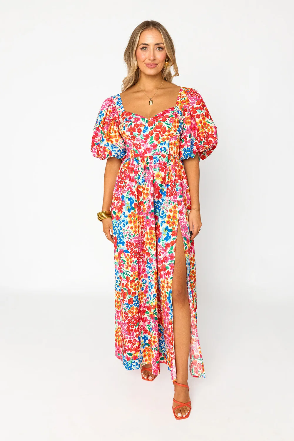 Jacqueline Sweetheart Neckline Midi Dress - Berry Blue sold by Buddy Love