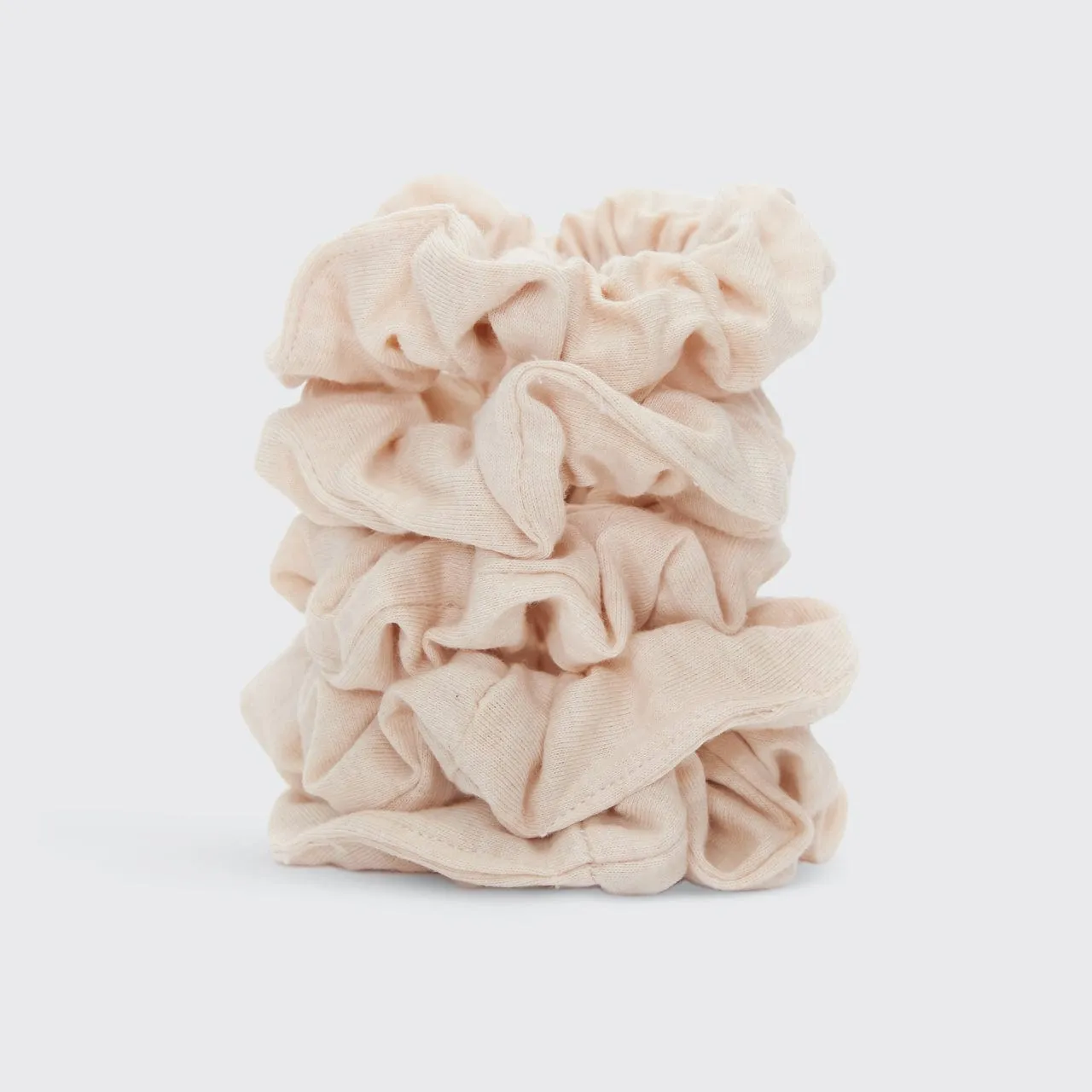 Organic Cotton Knit Scrunchies 5pc - Cream sold by Buddy Love product image thumbnail 2