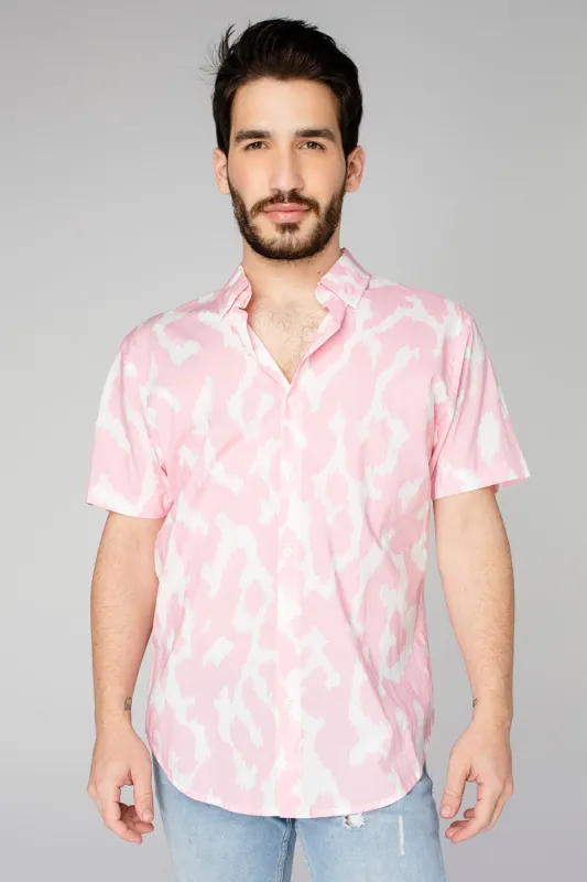 Robert Button Down Dress Shirt - Abstract Pink sold by Buddy Love