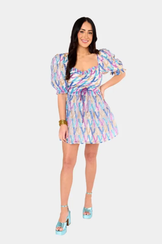 Colby Puff Sleeve Mini Dress - Confetti sold by Buddy Love