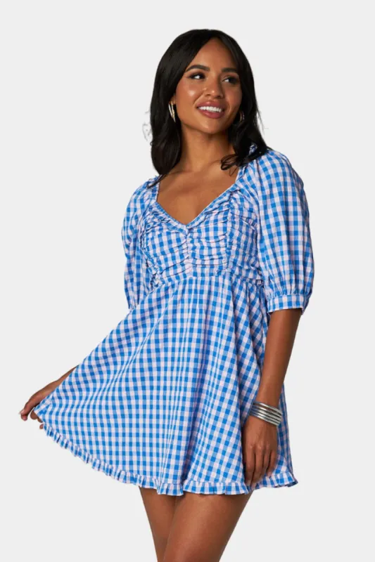 Poppy Puff Sleeve Mini Dress - Nantucket sold by Buddy Love