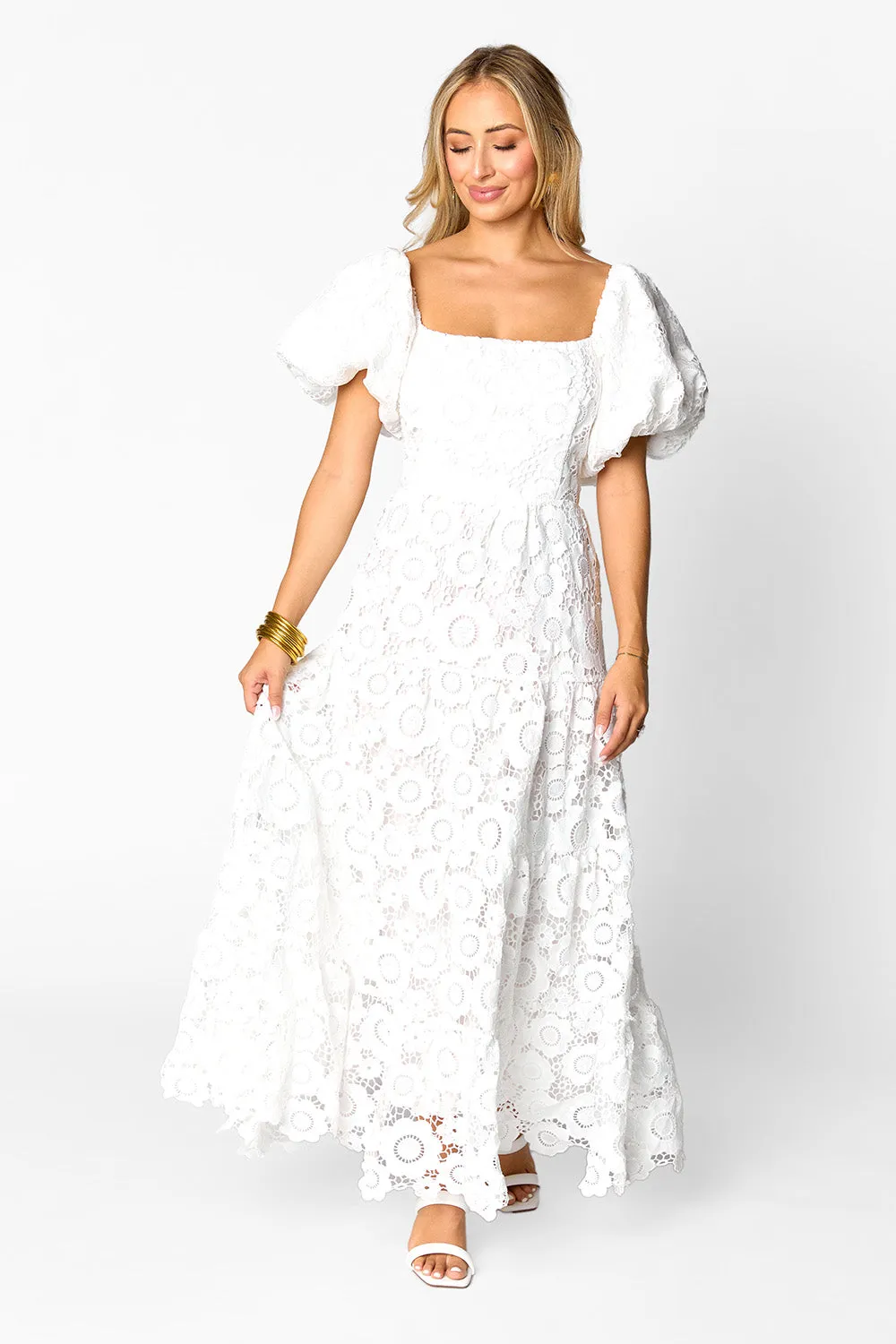 Juno Puff Sleeve Maxi Dress - Atlantic sold by Buddy Love product image thumbnail 4