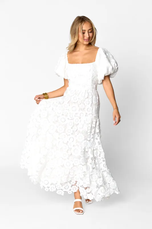 Juno Puff Sleeve Maxi Dress - Atlantic sold by Buddy Love