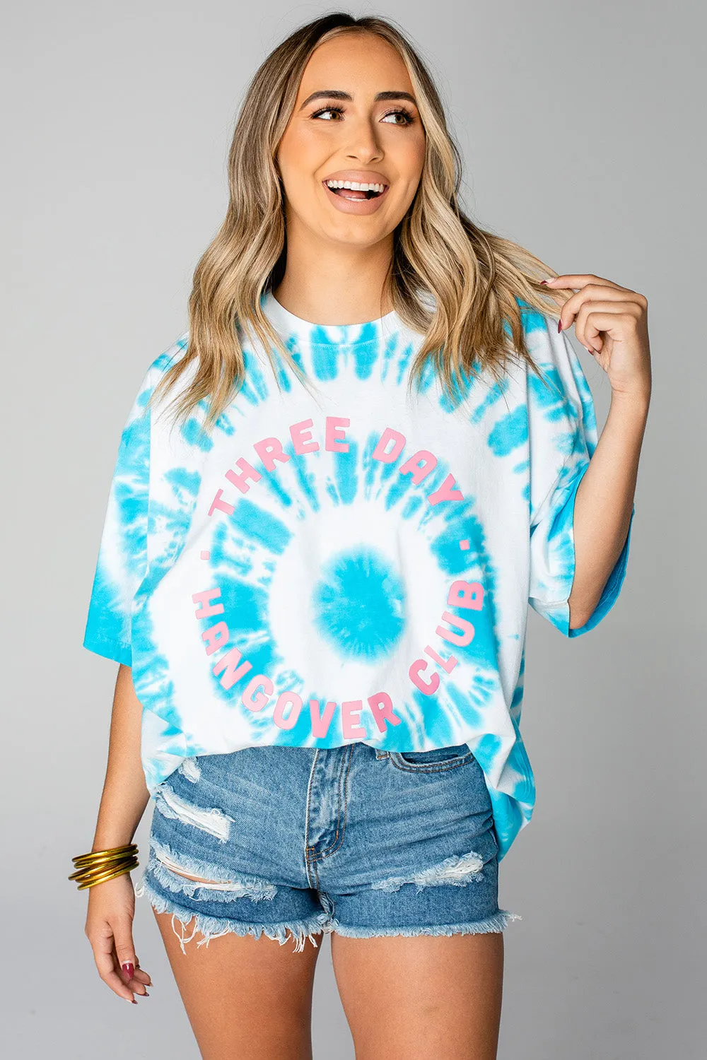 Cloud Tie-Dye Oversized Graphic Tee - Hangover Club sold by Buddy Love product image thumbnail 2