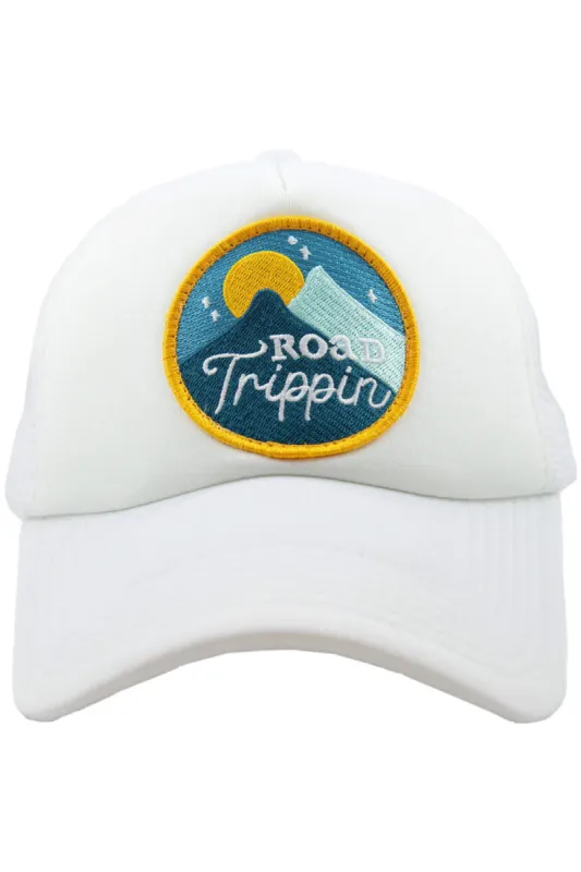 Road Trippin Trucker Hat - White sold by Buddy Love