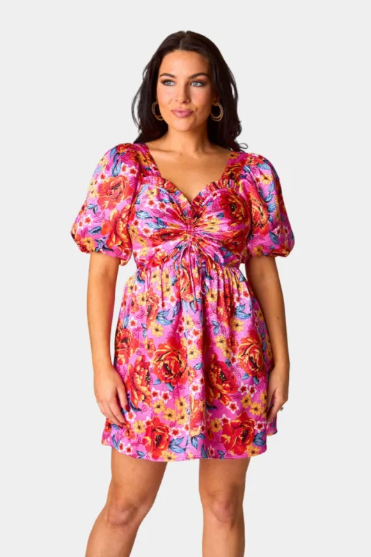 Hannah Elastic Waist Mini Dress - Daisy Days sold by Buddy Love