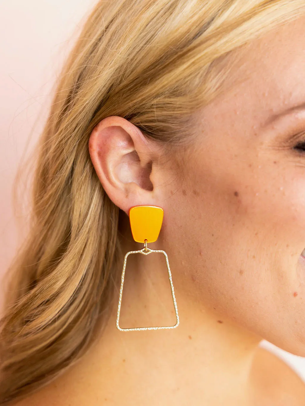 Kaelyn Earrings - Metallic Orange sold by Buddy Love