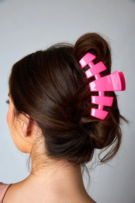 Teleties Large Hair Clip - Hot Pink sold by Buddy Love