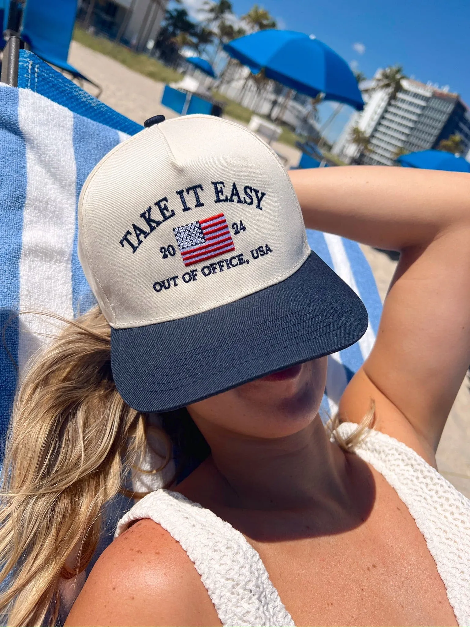 Take it Easy Vintage Trucker Hat sold by Buddy Love product image thumbnail 2