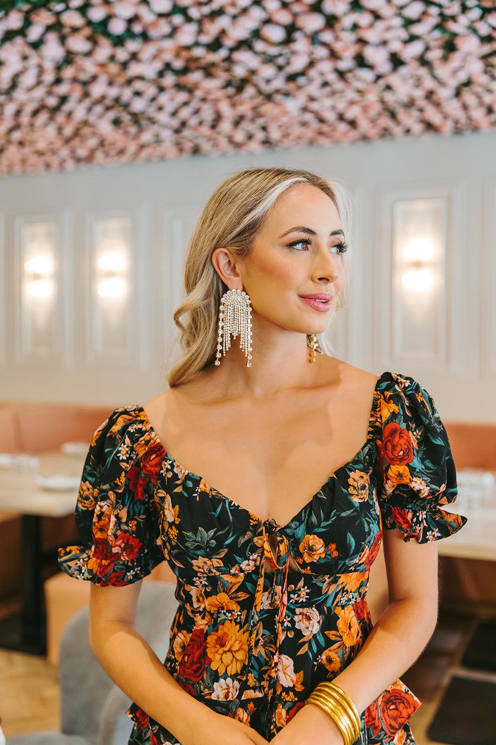 Chandelier Crystal Earrings - Gold sold by Buddy Love product image thumbnail 4