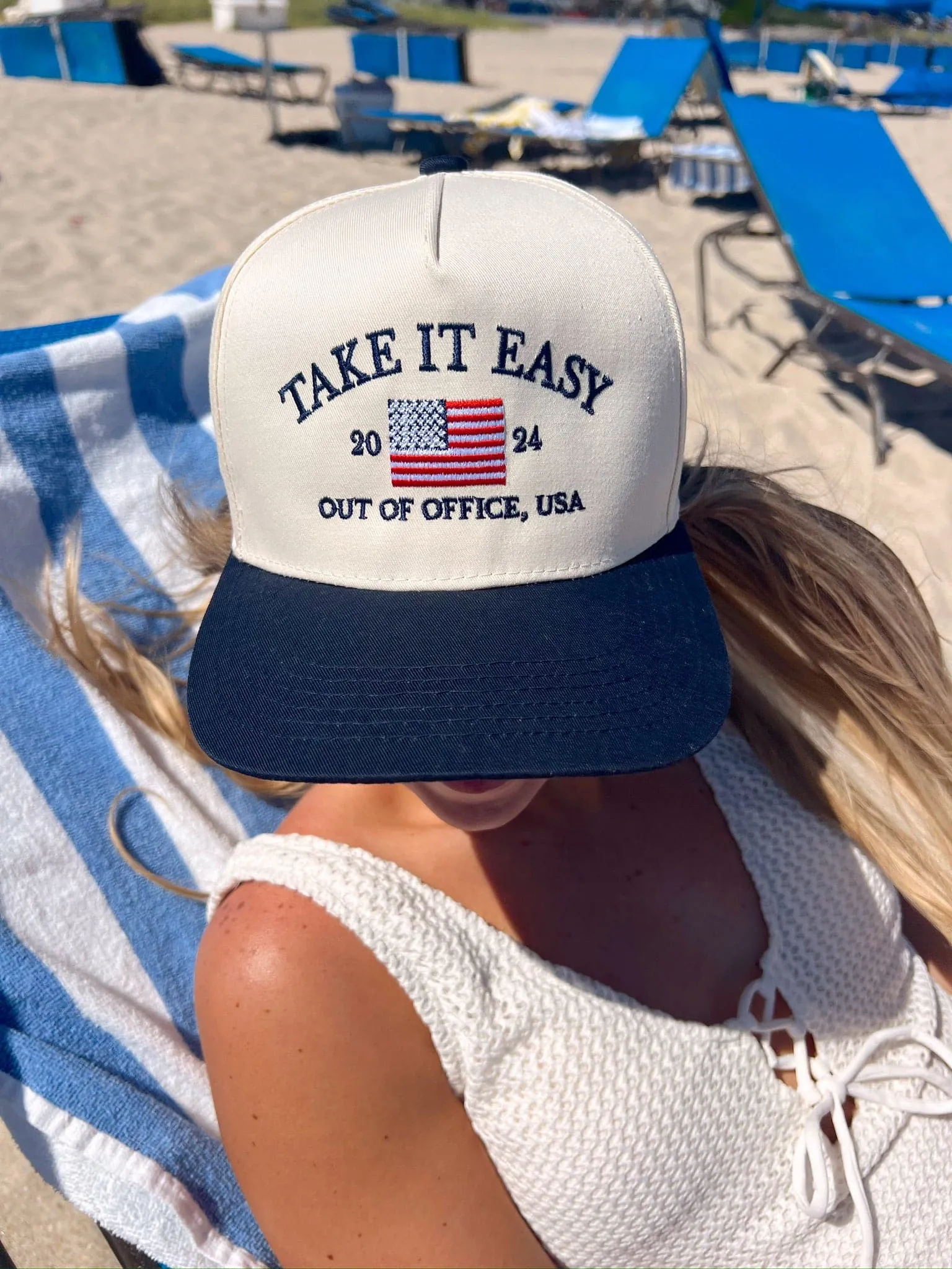 Take it Easy Vintage Trucker Hat sold by Buddy Love product image thumbnail 3
