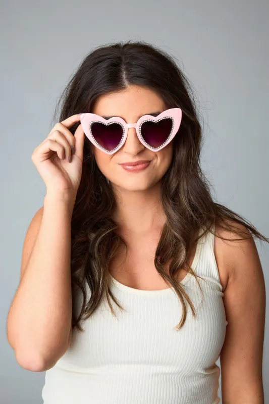Heart Sunglasses - Pink made by Buddy Love