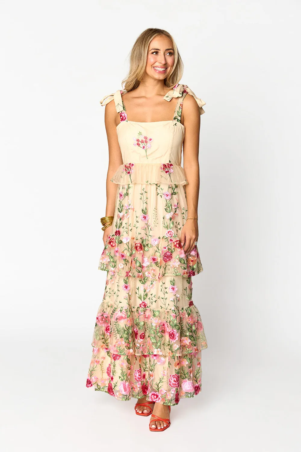 Edie Tie-Shoulder Maxi Dress - Romance sold by Buddy Love