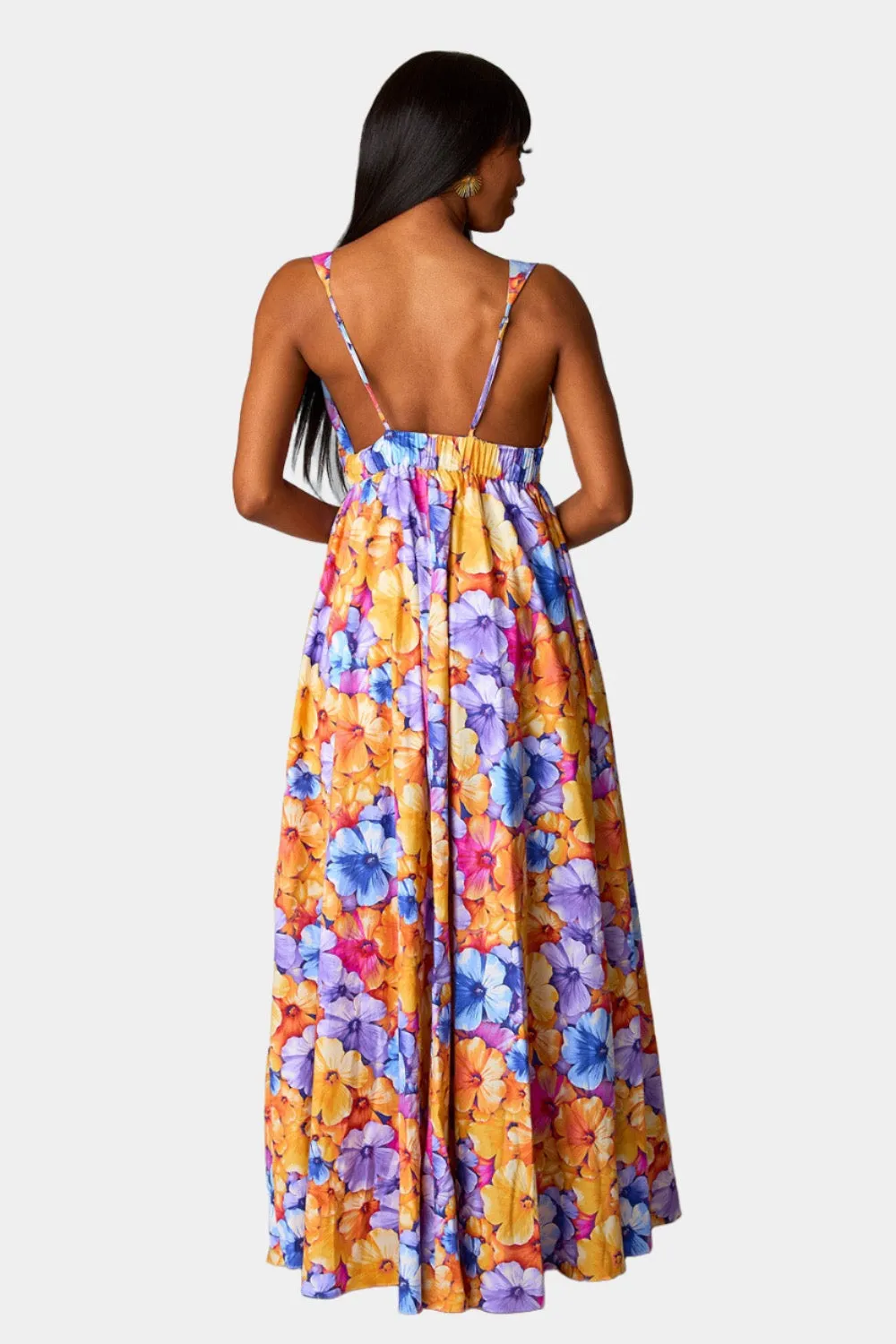 Zena Plunging Neck Maxi Dress - Pansy sold by Buddy Love product image thumbnail 5