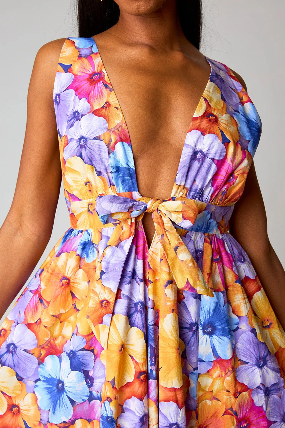 Zena Plunging Neck Maxi Dress - Pansy sold by Buddy Love product image thumbnail 4