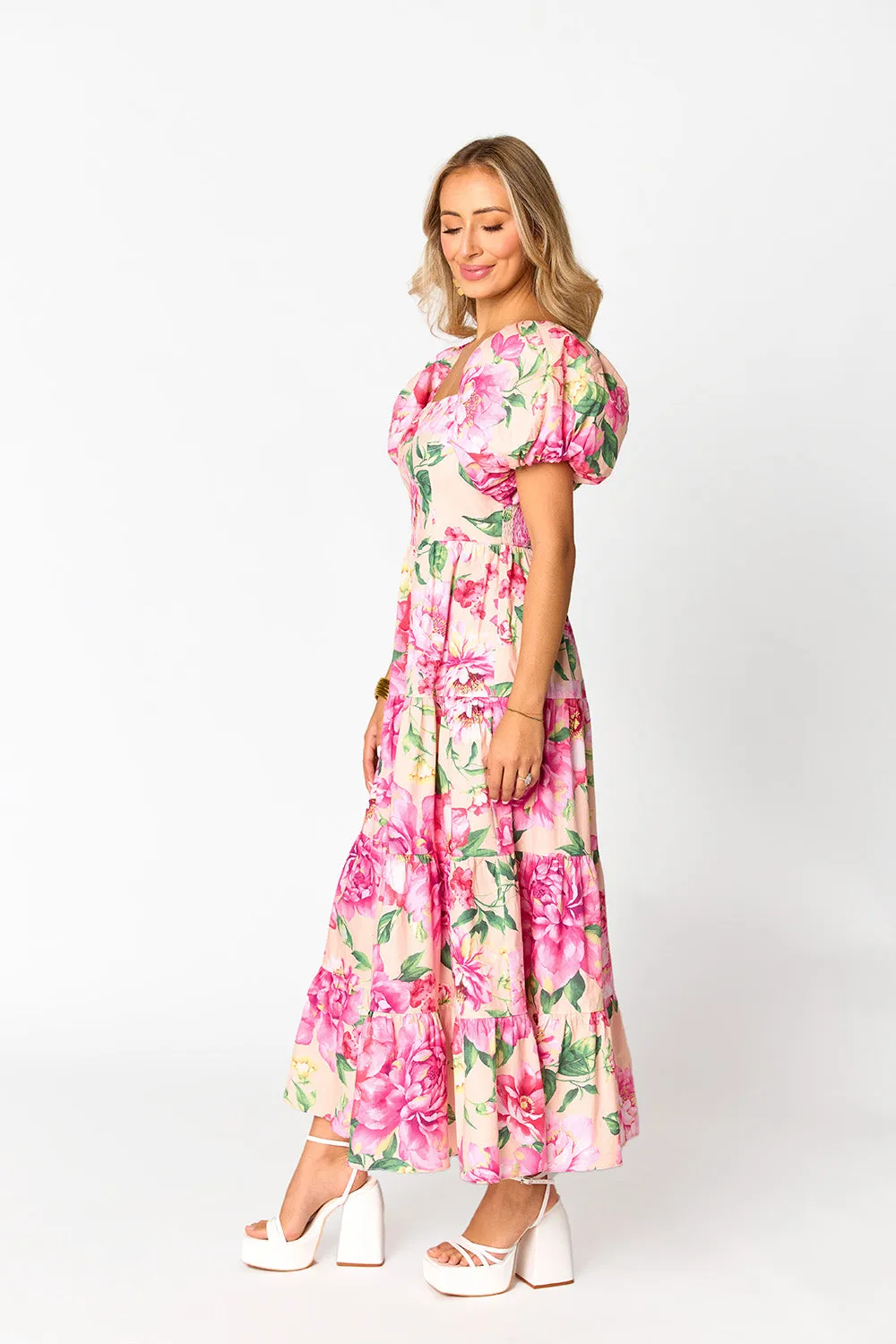 Juno Puff Sleeve Maxi Dress - Explorer sold by Buddy Love product image thumbnail 4