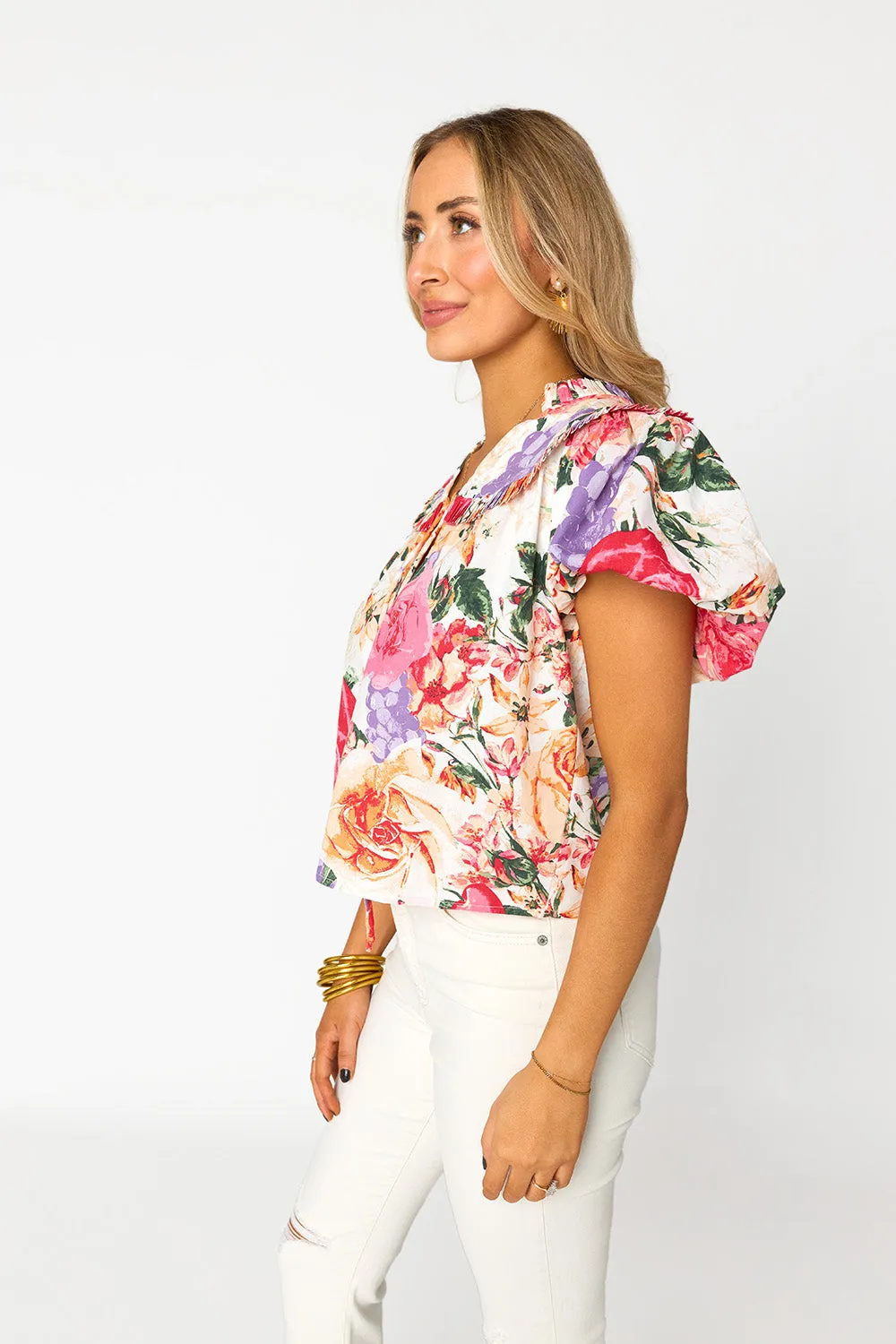 Leeland Puff Sleeve Top - Love Story sold by Buddy Love product image thumbnail 4