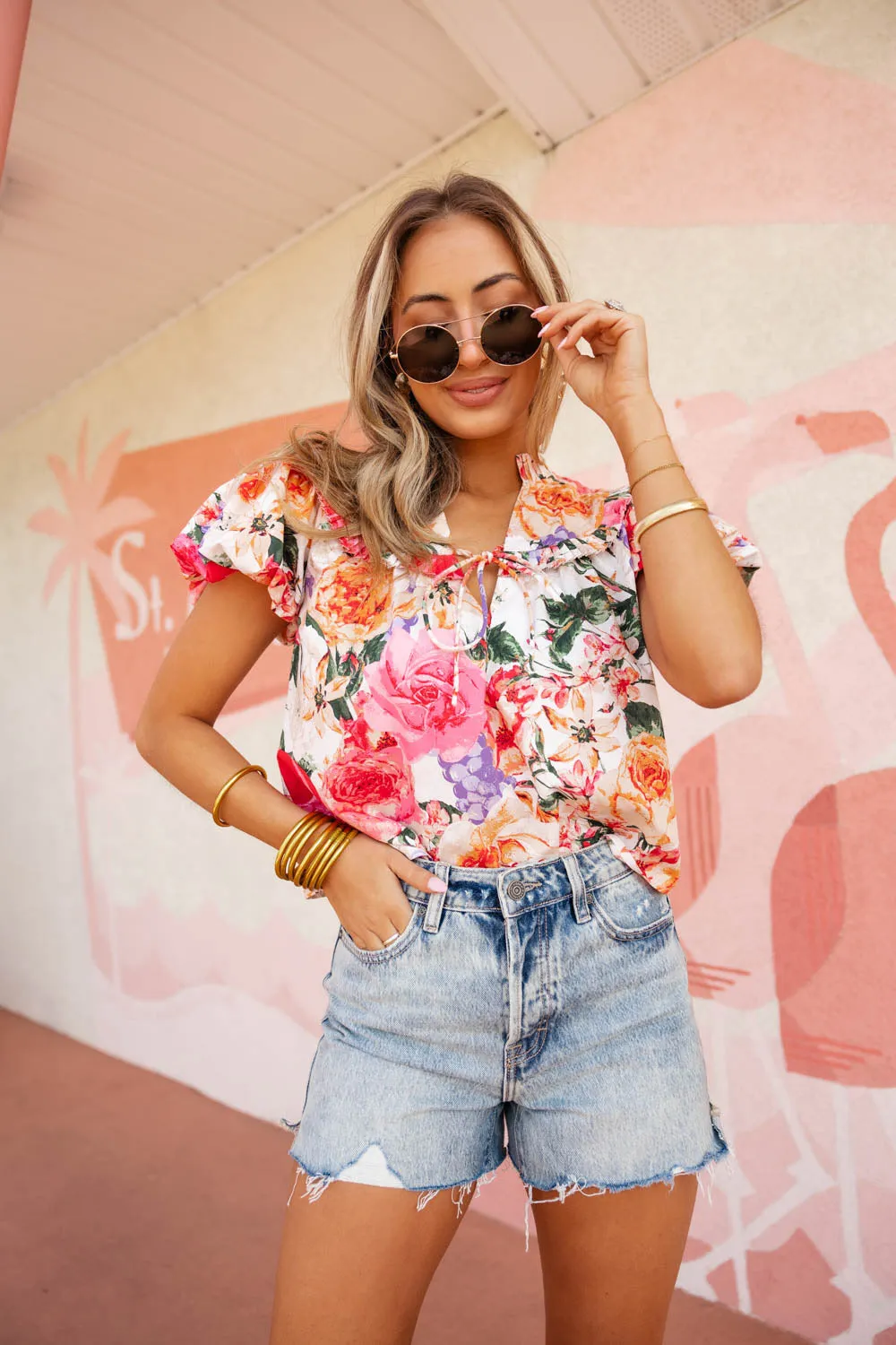 Leeland Puff Sleeve Top - Love Story sold by Buddy Love product image thumbnail 2