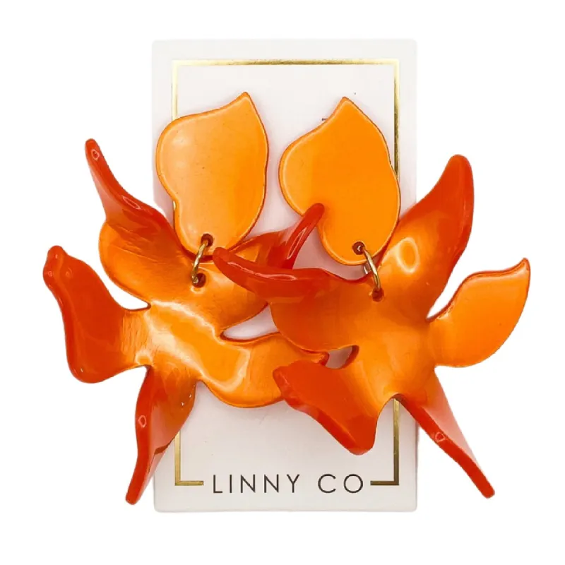 Flora Earring - Metallic Orange sold by Buddy Love
