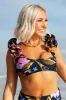 Nite Bloom Ruffle Shoulder Bikini Top sold by Buddy Love