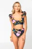 Nite Bloom Ruffle Shoulder Bikini Top sold by Buddy Love