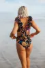 Nite Bloom Ruffle Shoulder Bikini Top sold by Buddy Love