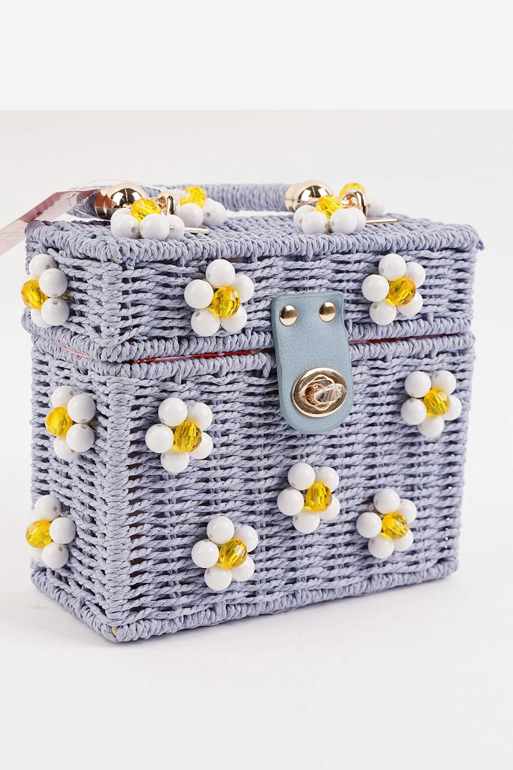 Daisy Bag - Light Blue + White sold by Buddy Love