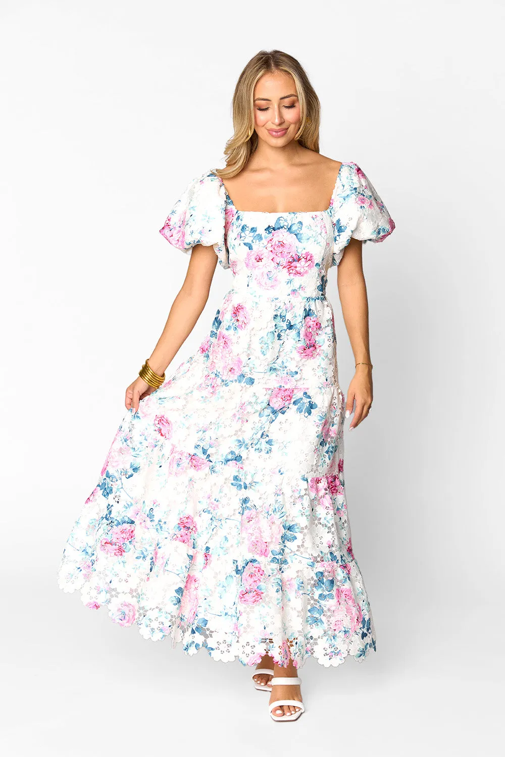 Juno Puff Sleeve Maxi Dress - Del Mar sold by Buddy Love product image thumbnail 2