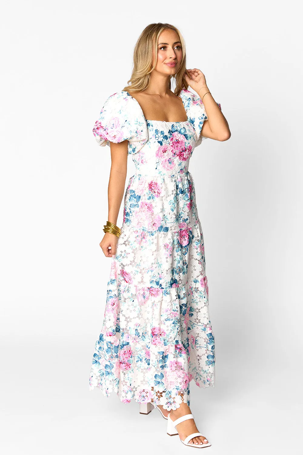 Juno Puff Sleeve Maxi Dress - Del Mar sold by Buddy Love product image thumbnail 4