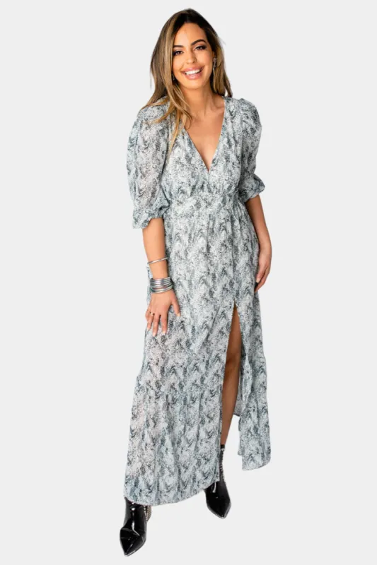 Mabel Maxi Dress - Crocodile sold by Buddy Love