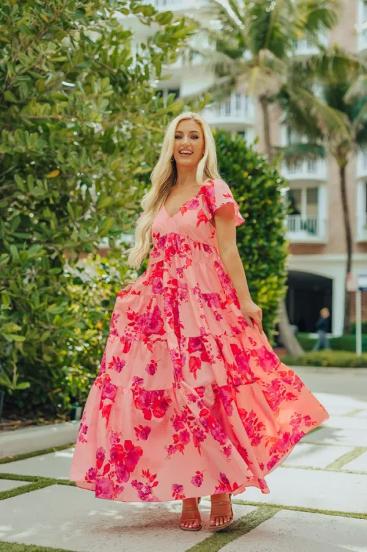 BuddyLove Jules Flutter Sleeve Maxi Dress - Fiji sold by Buddy Love
