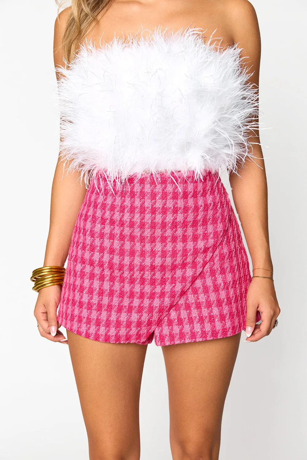 John Tweed Skort - Strawberry Cream sold by Buddy Love