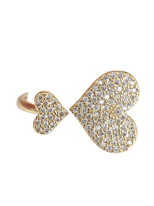 Double Heart Ring - Gold sold by Buddy Love
