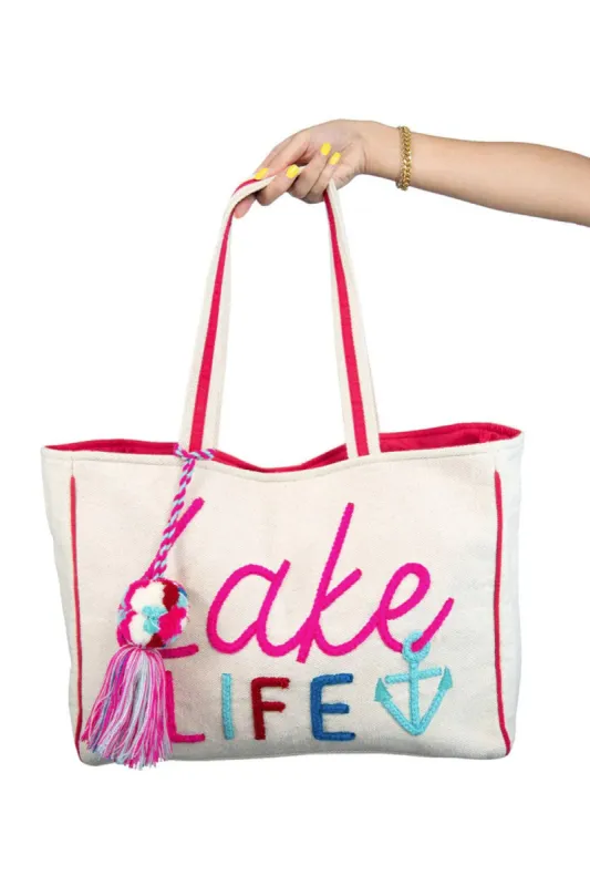 Lake Life Tote Bag - Tan sold by Buddy Love