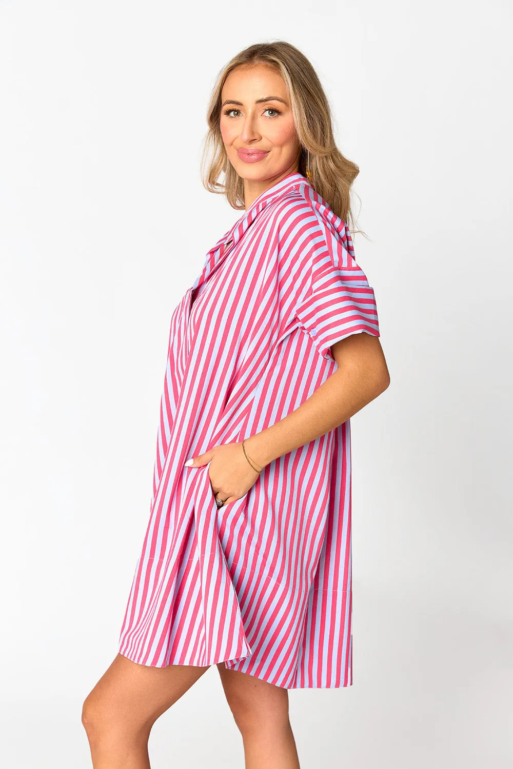 Stevie Shirt Dress - Lychee sold by Buddy Love product image thumbnail 3