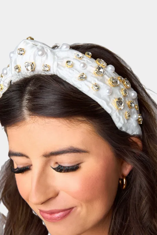 Brianna Cannon xx BL Eleanor Embellished Headband - Alabaster sold by Buddy Love