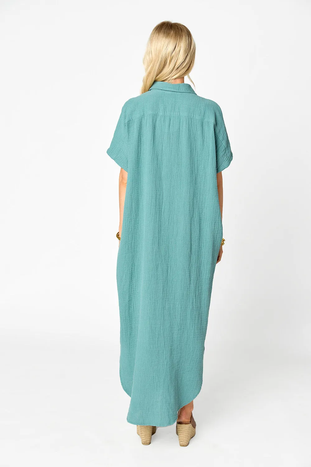 Carmen Cover Up Caftan Maxi Dress - Moss sold by Buddy Love product image thumbnail 5