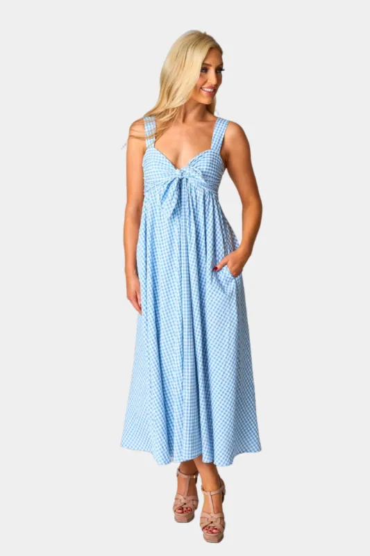 Kenny Smocked Back Maxi Dress - Blue Moon sold by Buddy Love