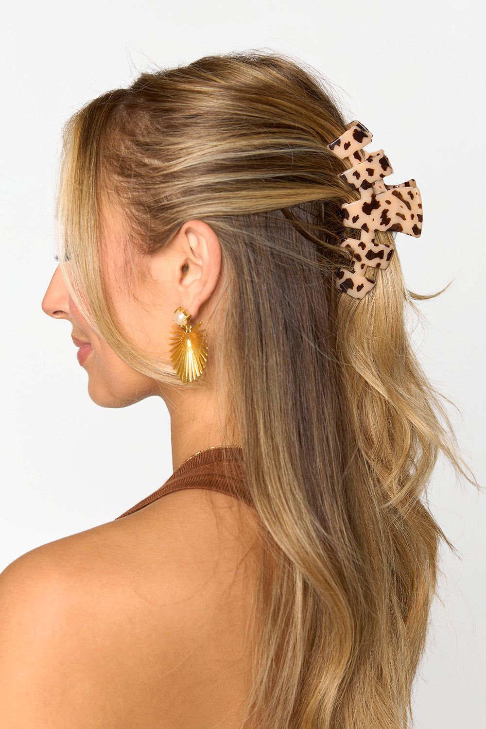 Teleties Large Hair Clip - Blonde Tortoise sold by Buddy Love product image thumbnail 3