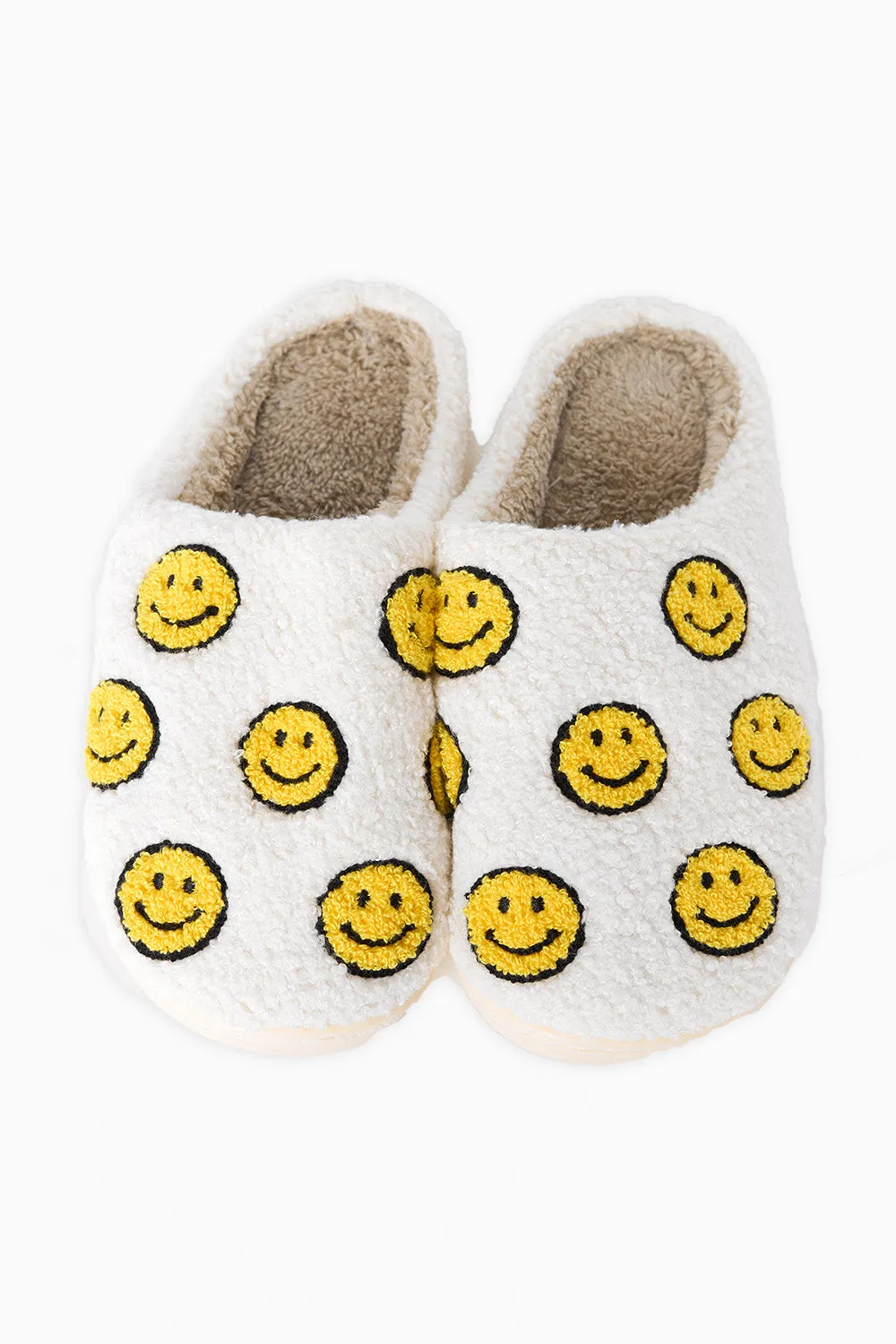 Melody Smiley Face Slippers - Yellow Multi sold by Buddy Love
