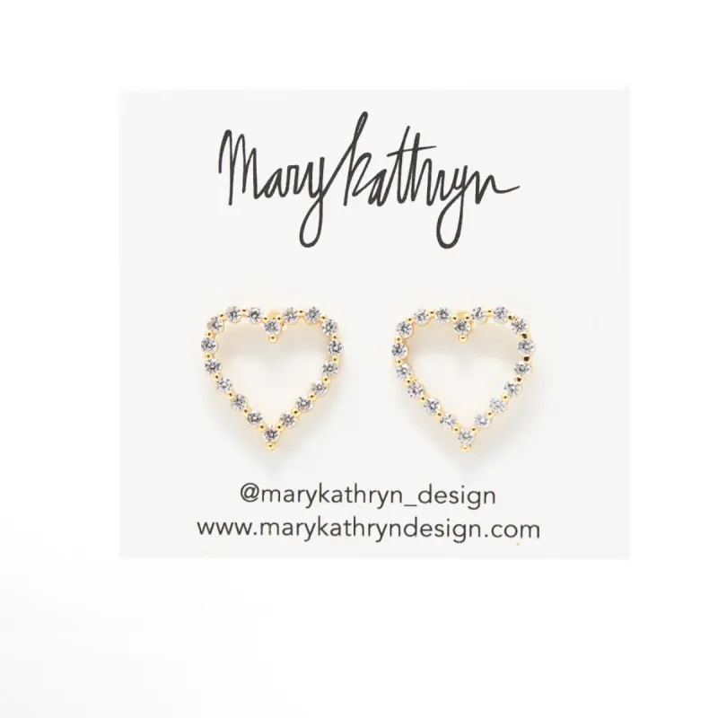 Amber Heart Earrings made by Buddy Love