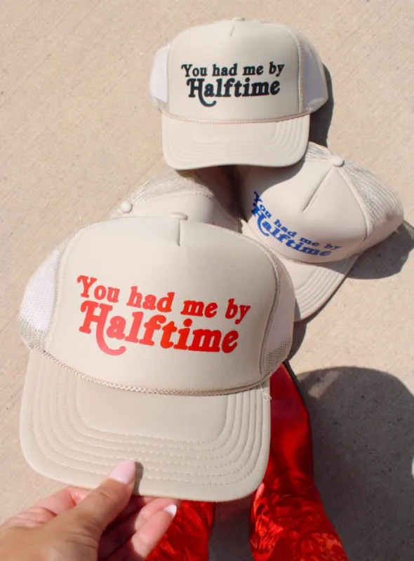 You Had me By Halftime - Khaki Trucker Hat sold by Buddy Love