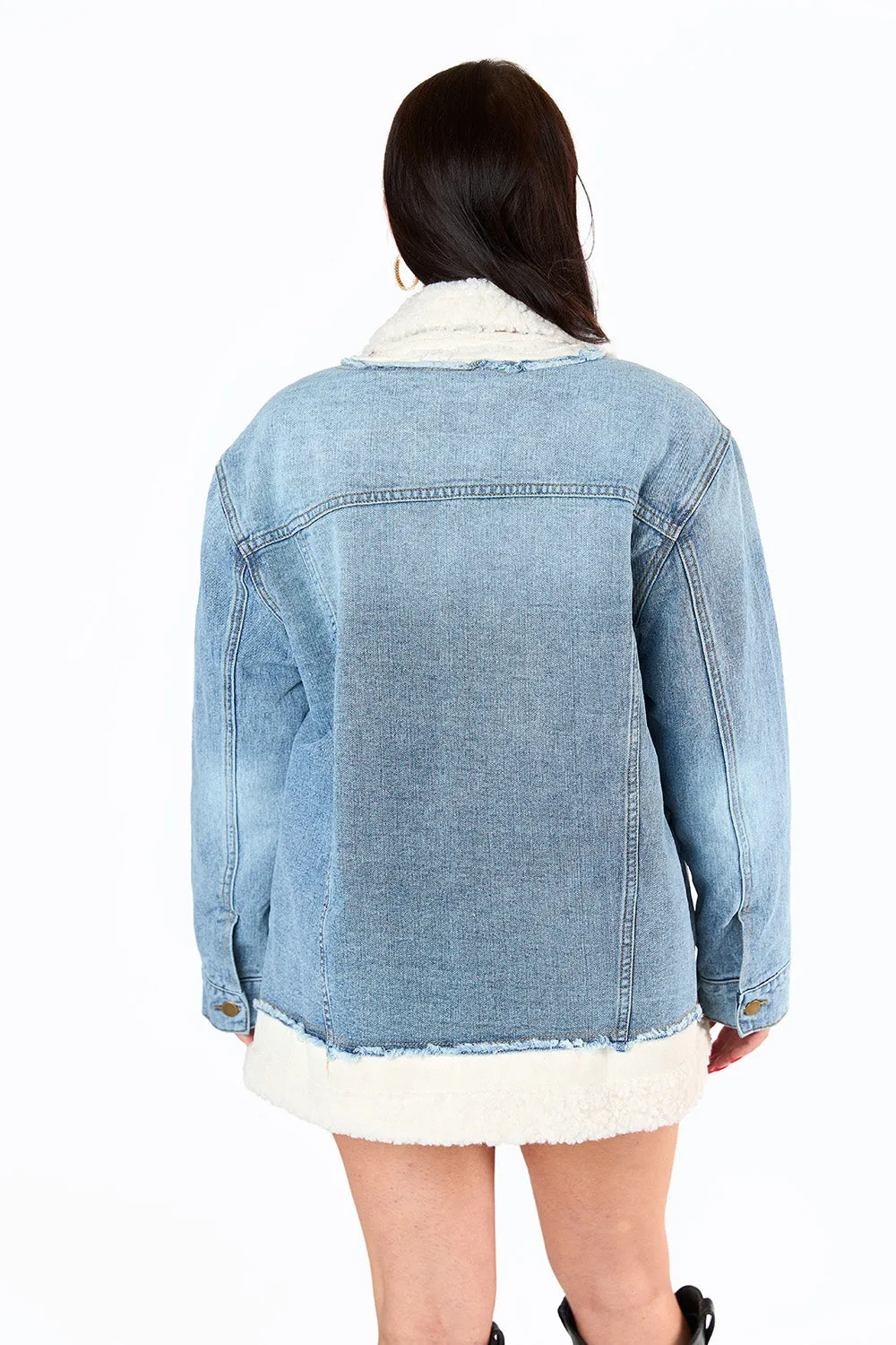 Boston Oversized Denim Jacket - Blue sold by Buddy Love product image thumbnail 5